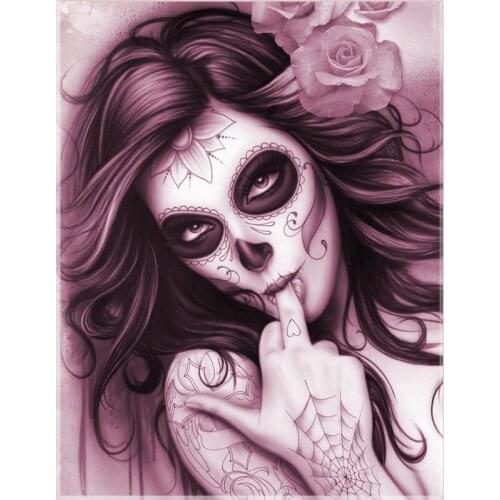 Full Diamond Mosaic,Cartoon,sexy,skull,girl,handmade,Diamond Painting,Cross Stitch,Kits,Diamond Embroidery,rhinestone,decoration