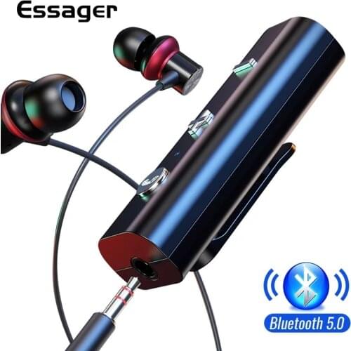 Essager Bluetooth 5.0 Receiver Wireless Adapter For 3.5mm Jack Earphone Speaker Headphones Bluetooth Aux Audio Music Transmitter
