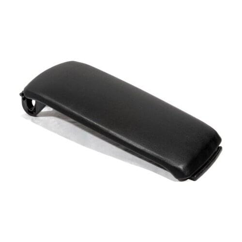 Direct Fit Leatherette Armrest Cover With Latch And Lid Leather BLACK for audi A6 C5