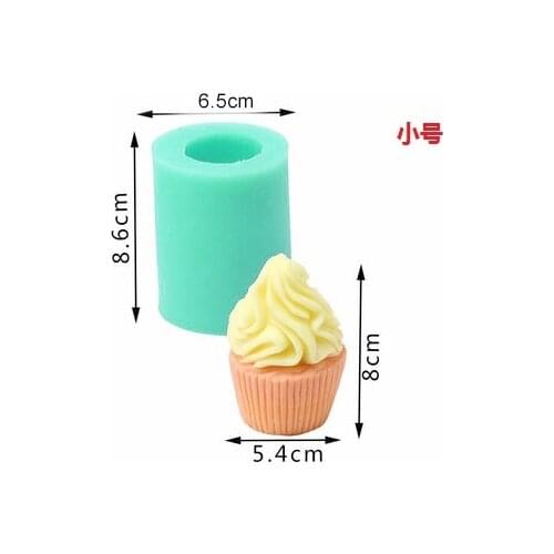 PRZY Ice Cream Cup Cake Molds 3D Silicone Soap/candle Mold Chocolate Craft Molds DIY Handmade Soap Molds Aroma Stone Moulds 001