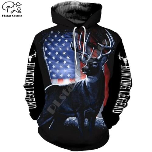 Deer Hunting legend 3d all over Printed Unisex hoodies Harajuku Fashion Casual Hooded Sweatshirt zip hoodies