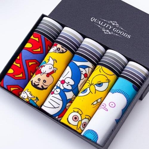 5/PCS/Lot Mens underwear underpants male pure men panties shorts underwear boxer shorts Cartoon sexy multiple choice