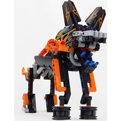 High-tech Mechanical Dog Series Toys 268pcs Puzzle Assemble Spelling Model Building Blocks Kids Birthday Gifts