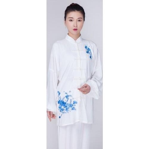 Traditional Chinese Style Women Linen Tai Chi Uniform Morning Exercise Kung Fu Uniform Martial Arts Taichi Clothing Suit 12444