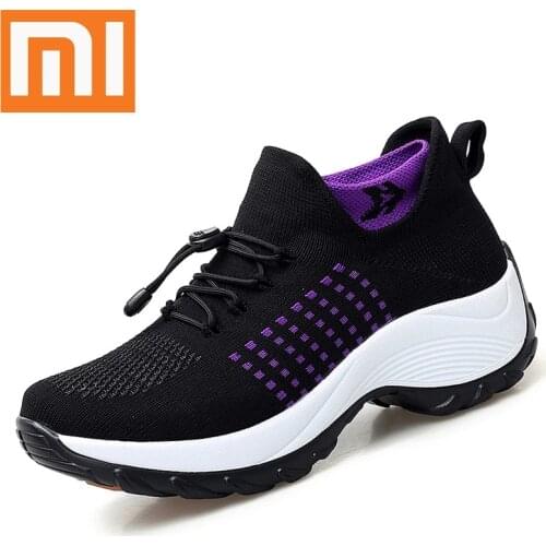 Xiaomi Women Flat Platform Shoes Woman Sneakers for Women Breathable Mesh Tenis Ladies Shoes for Sock Sneakers Zapatillas Mujer