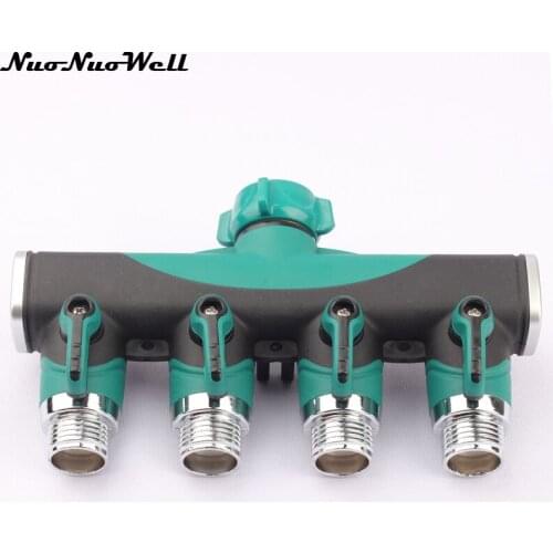 1PCS 3/4" Metal Faucet Valve Per Shunt Hose Splitters Irrigation Fittings Tap Quick Connectors Water Pipe Head Garden Supplies