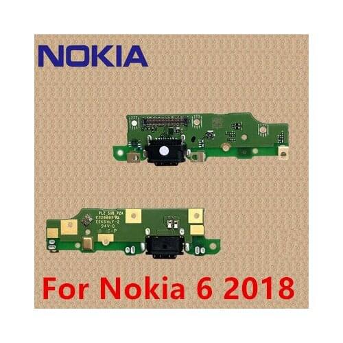 100% Original For Nokia 6 2018 OEM Charging Port PCB Board USB Charging Dock For Nokia X7 X6 6.1 7 .1 7 PLUS For Nokia 6 7 8