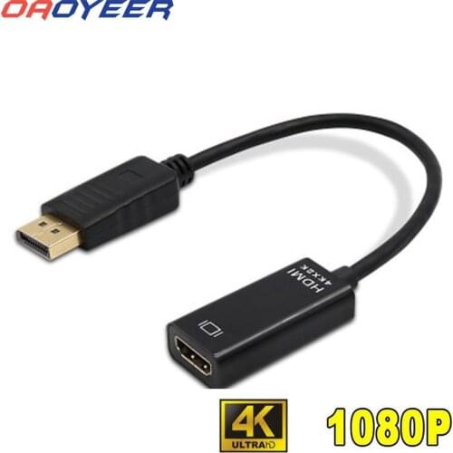 1080P 4K DP To HDMI-compatible Adapter DisplayPort To Display Port MaleToFemale Converter Cable Adapter for HDTV PC DELL Laptop