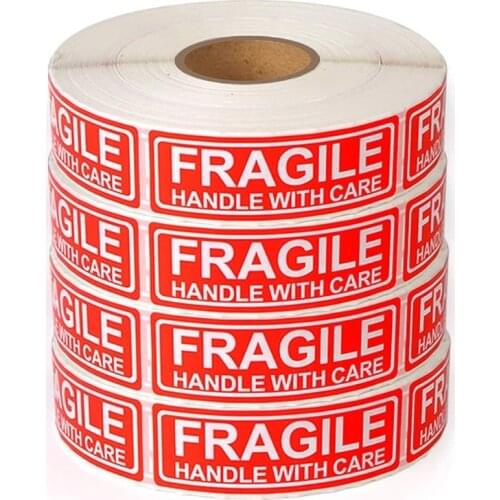 150/500 Pcs "FRAGILE" Warning Labels Stickers Please Handle with Care Sign Decal for Goods Decoration Multipurpose Safety