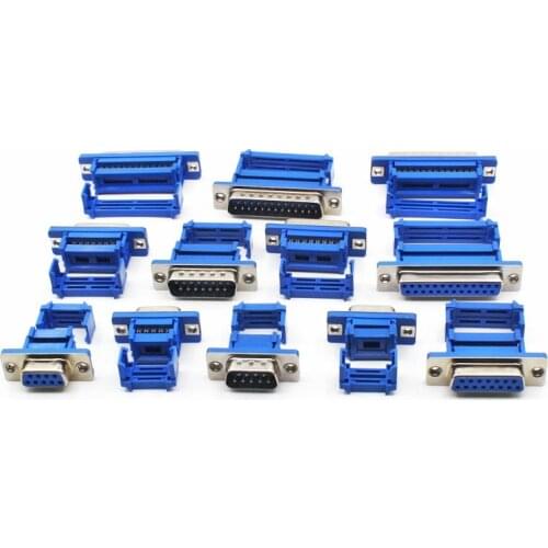 2pcs D-SUB DIDC 9 15 25 Pin DB9 DB15 DB25 Male Female Head line pressing type connector D SUB DIDC-9P 15P 25P Connector