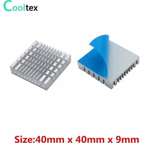 20pcs 40x40x9mm Aluminum Heatsink heat sink for Electronic Chip IC MOS With Thermal Conductive Tape