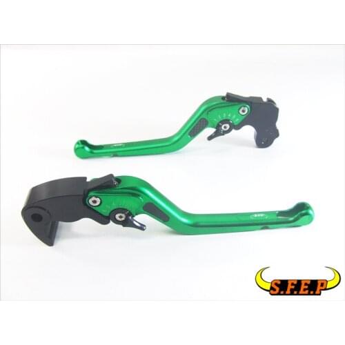 3D Long CNC Adjustable Motorcycle Brake and Clutch Levers with Carbon Fiber Inlay For Kawasaki VERSYS (650cc) 2009-2014