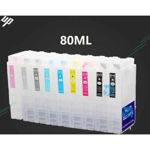9pcs for Epson R3000 refillable ink cartridges without chip / with chip T1571 high capacity 80ML