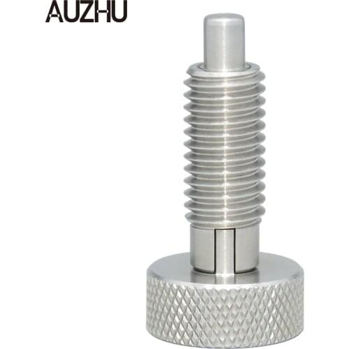 AUZHU PTC-Stainless Steel Indexing Plunger,Spring Plunger,Rest Position Knob Screw,Bolt With Spring Lock Pin Dia M6/8/10/12/16mm