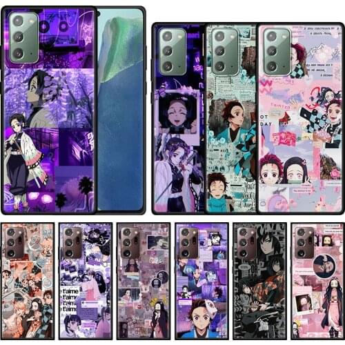 Phone Case For Samsung Galaxy Note 20 Ultra 10 Plus 10 Lite Note 8 10 Fundas Soft Coque Silicone Cases Demon Slayer Anime