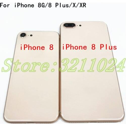 For iphone 8 8G 4.7'' / 8 Plus 8P 5.5''/ X / XR Back Middle Frame Chassis Full Housing Assembly Battery Cover door+Buttons