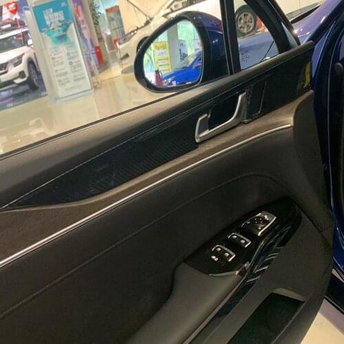 For KIA Optima K5 2020 2021 ABS Carbon Fiber Inside Door Handle Bowl Cover Trim Molding Decoration Frame Accessories Car Styling