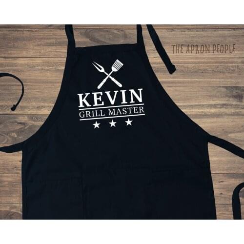 BBQ Apron for Men Custom Mens Apron Personalized Mens Apron Chef Gifts for Him Fathers Day Gift Grill Master Gift for Griller