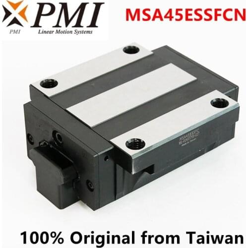 2pcs Taiwan PMI MSA45E MSA45ESSFCN flange linear guide slider carriage block MSA45E-N bearing for CO2 laser machine CNC router