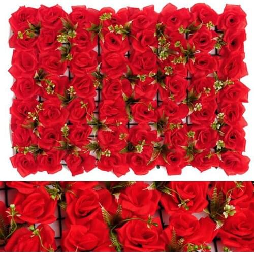 40*60cm Artificial Flower Wall Panel Rose Privacy Fence DIY Wedding Decoration Flower Wall Panels Backdrop Garden Decor
