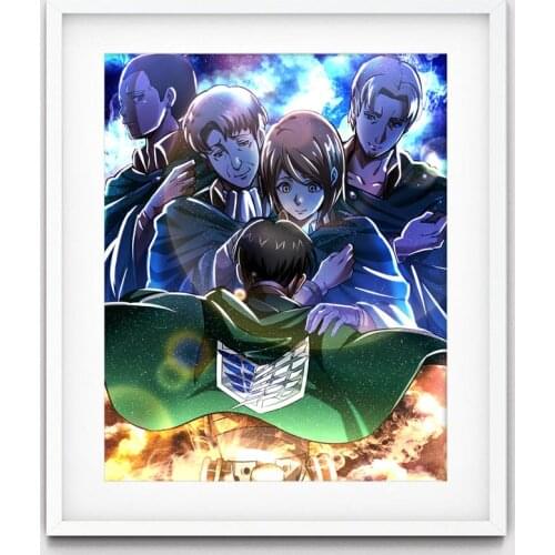 Jujutsu Kaisen Attack On Titan Haikyuu Darling In Franxx Anime Character Canvas Art Prints Poster,8 x 10 Inches,No Frame