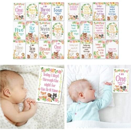 Milestone Baby Photograp Sharing Card Gift Set Baby Age Cards Baby Milestone Cards Baby Photo Cards Newborn Photo props 69HE