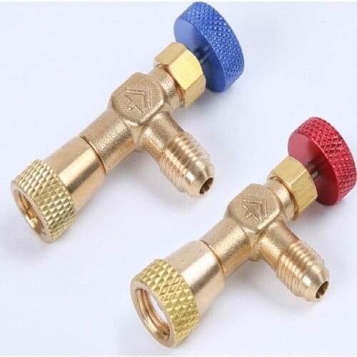 High Quality refrigerant tool retention control valve R410A R22 R407C,Air conditioning charging valve spare parts 1PC UNIT