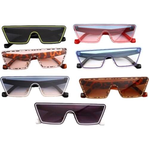 Square Sunglasses Frame-less Women Men Trendy Outdoor Brand Design Ultra-light PC Lenses Sun Glasses For Female Eyewear