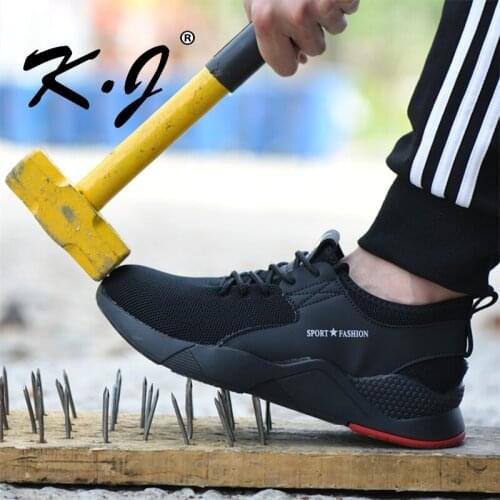 2020 Men Work Safety Shoes Lightweight Steel Toe cap Indestructible Shoes Men Women Work Safety Boots Breathable Male Footwear