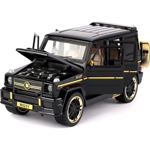 Die-cast 1:24 Model Cars Alloy Vehicles gld2 toys for Children Electric Large G65 Benz With Sound Light