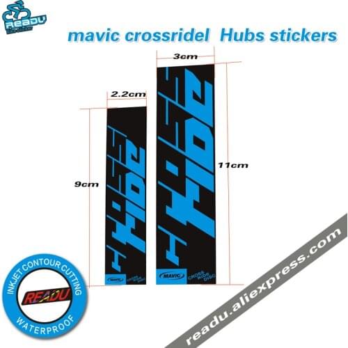 Mavic crossridel MTB bike flower stickers MTB Wheels crossridel Hubs Stickers Glossy Decoration Front And Rear Hubs stickers