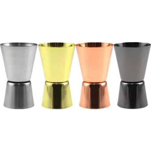 New 30ml Cocktail Shaker Eco-Friendly No Residual Taste Stainless Steel Dual Shot Drink Spirit Measure Cup for Kitchen