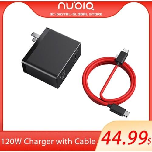 New Original Nubia 120W GaN Quick charger 120W GaN charger For Nubia RedMagic 6/6pro 120W Fast Charger With 6A Cable