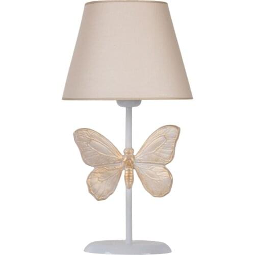 Qdec New Season Gift Accessories Decorative Animal Patterned Stand White Beige Color Modern Designed Butterfly Lampshade