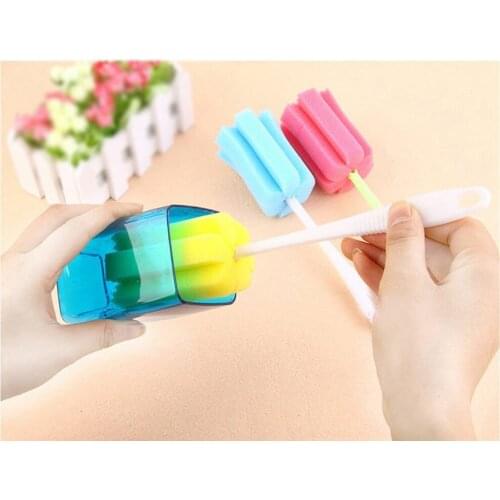 New Baby High Grade Clean Sponge Milk Bottles Brush With Handle Cleaning Utensils Brush Baby Bottle Cleaners brush
