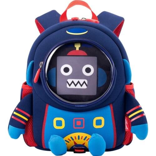 3D Space Robot Childrens School Backpack Boys School Bags Cute Bear Schoolbag Waterproof Girls Kids Bags mochila infantil