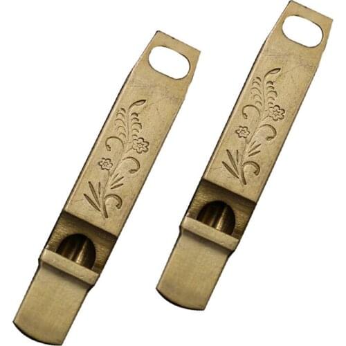 1PC Brass Lifesaving Whistle Outdoor Survival Single Hole Whistle Tourism Equipment 80-130 Decibels EDC Portable Pocket Tools