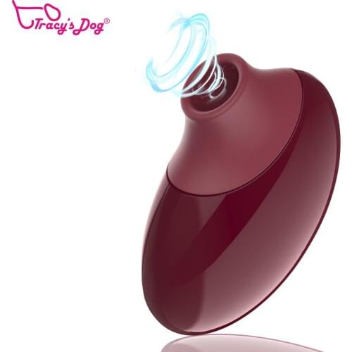 Tracys Dog Seven-Frequency Sex Sucking Vibrators G spot Clit Stimulation Wine Red Small Sex Sucking Toy Women Toys Clitoral