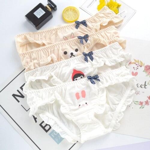 Cotton girl underpants low waist cute sweet lady underpants roupas femininas com frete gratis 2020 ropa interiores woman panty