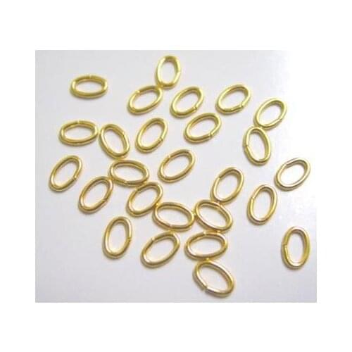 Unique DIY Making Jewelry 100PCS/LOT Gold Plated Oval Jump Rings 6mm Gold Color Connector For Necklace Bracelet Earring