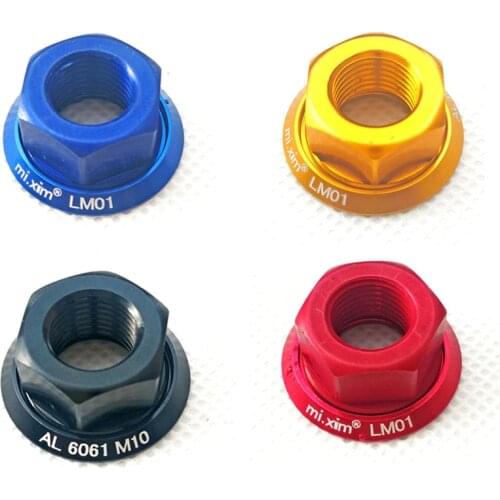 High-quality Bicycle Hub Nut M10 Fixed Gear MTB Road Bike Screw Aluminum Alloy Bike Bolt