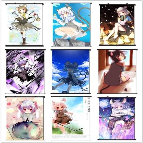 Japanese Decorative Pictures Anime TouHou Project Undefined Fantastic Object sexy girl Nazrin Home Decor Wall Scroll Poster