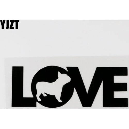 YJZT 12CMX4.4CM For Car-styling Love Animal Dog Vinyl Car Sticker Decals 8C-0024