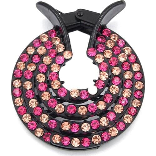 Crystal Hair Claw Ponytail Holder Ball Head Bun Maker Expanding Hair Clips Hairpins Hair Accessories For Women MPwell