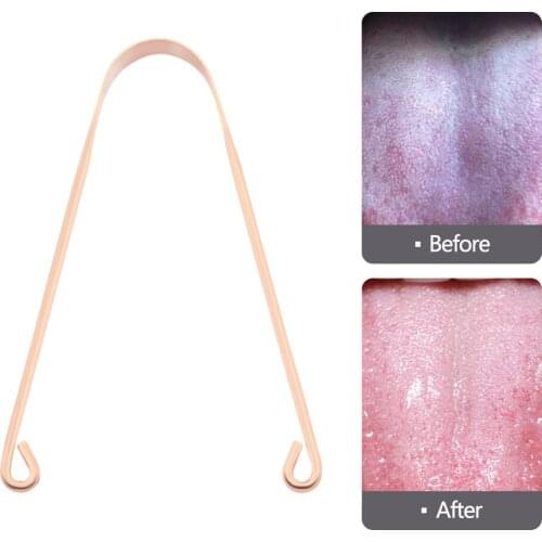 1PC Copper Tongue Scraper Cleaner Scraper Men Women Toothbrush Dental Oral Care Hygiene Health Care Tool