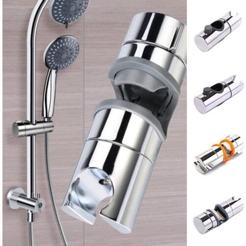 1Pc Bathroom Shower Rail Head Slider Holder Adjustable Bracket Made In Sturdy 24mm 25mm ABS Replacement Sturdy