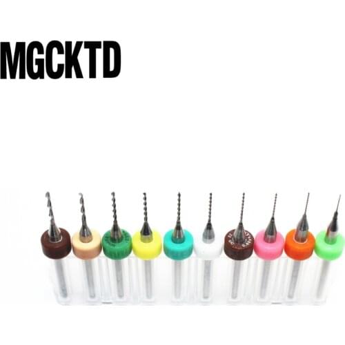 10pcs/Set 0.3-1.2mm PCB Print Circuit Board Carbide Micro Drill Bit Tool Set Integrated Circuits