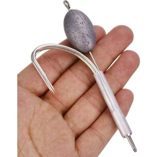 15pcs Folding Fishhook Lead Jig Head Rig 40g 50g 60g Lure Hook Triple Anchor Fishing Hooks Soft Lures Fishing Bait Tackle