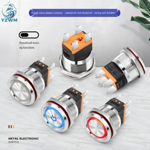 22mm high current 15a reset switch start button control ring light belt indicator 6v12v24v220v