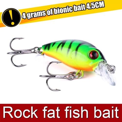 5/8pcs 4.5cm 4g Wobbler Fishing Lure Crankbait Artificial Mixed Colors Mini Hard Bait Swimbait ABS Material Fishing Tackle